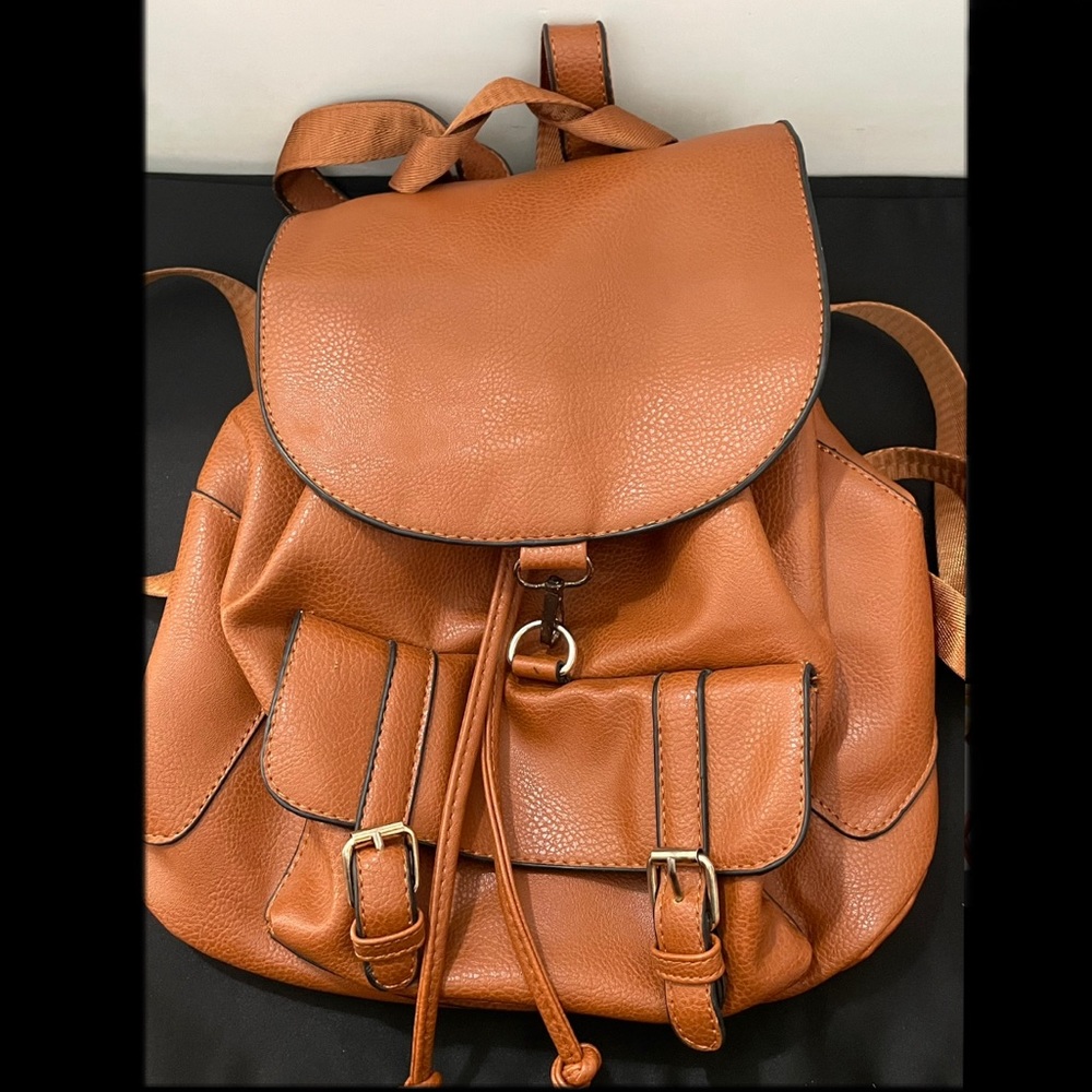 FAUX LEATHER BAG/BOOKBAG